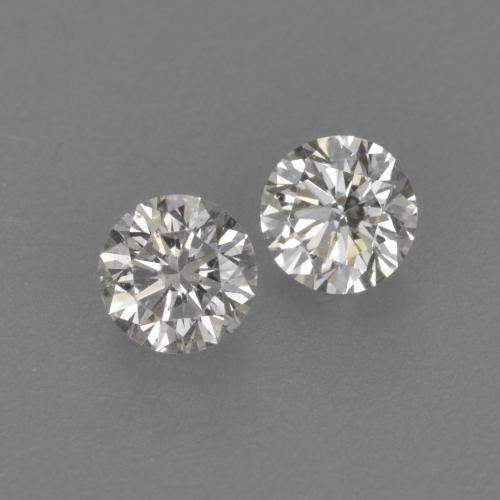 Gemas de diamante blanco natural de 0,24 ct, corte redondo, VVS-VS