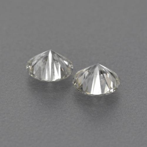 Gemas de diamante blanco natural de 0,24 ct, corte redondo, VVS-VS