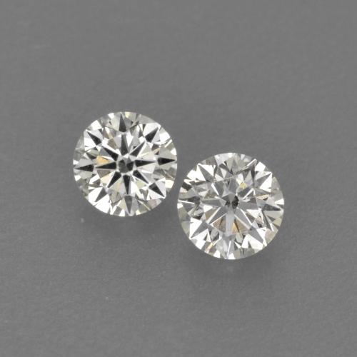 Gemas de Diamante Blanco cálido natural de 0.18 ct, Corte Redondo, VVS-VS