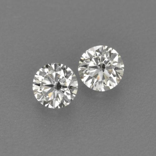 Gemas de Diamante Blanco cálido natural de 0.18 ct, Corte Redondo, VVS-VS