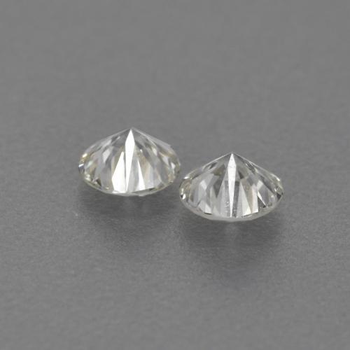 Gemas de Diamante Blanco cálido natural de 0.18 ct, Corte Redondo, VVS-VS