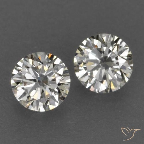 Gemas de Diamante J natural de 0.14 ct, Redondo, VVS-VS