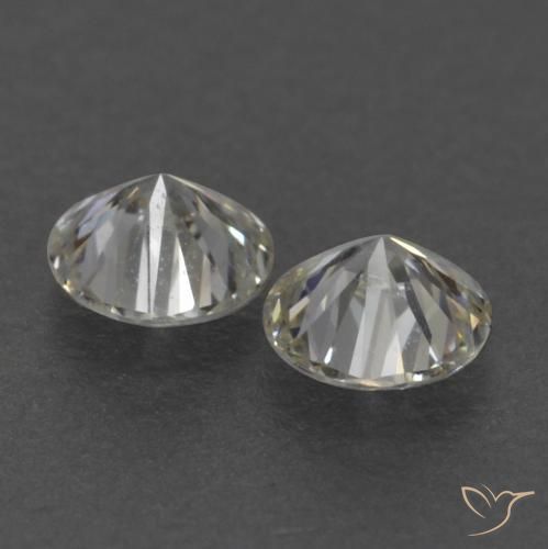 Gemas de Diamante J natural de 0.14 ct, Redondo, VVS-VS