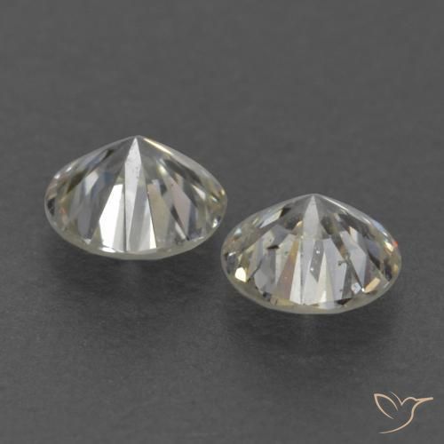 Gemas de Diamante J natural de 0.21 ct, Redondo, VVS-VS