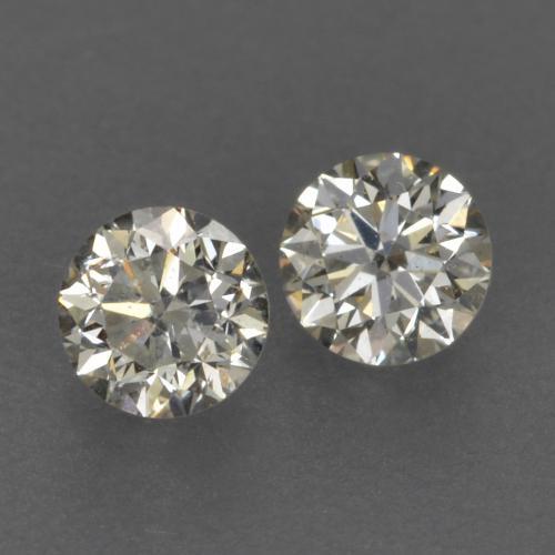 Gemas de Diamante Blanco cálido natural de 0.20 ct, Corte Redondo, VVS-VS
