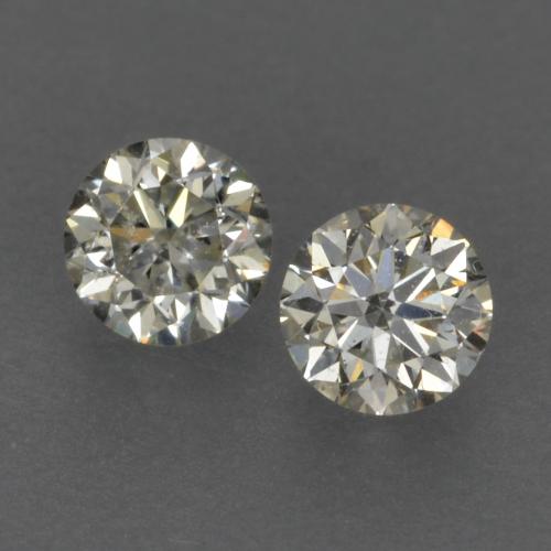 Gemas de Diamante Blanco cálido natural de 0.20 ct, Corte Redondo, VVS-VS