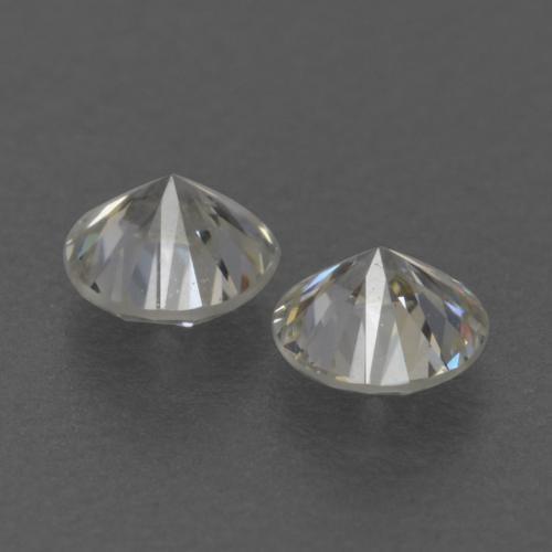 Gemas de Diamante Blanco cálido natural de 0.20 ct, Corte Redondo, VVS-VS