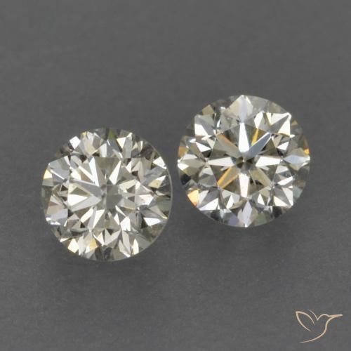 Gemas de Diamante K natural de 0.18 ct, Redondo, VVS-VS