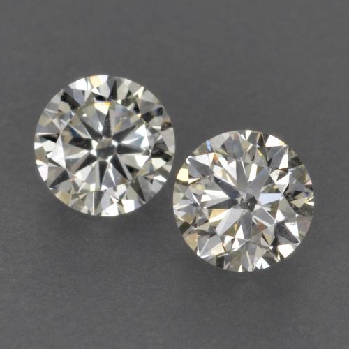 Gemas de Diamante Blanco cálido natural de 0.20 ct, Corte Redondo, VVS-VS