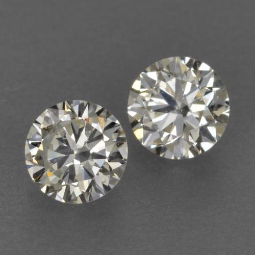 Gemas de Diamante Blanco cálido natural de 0.20 ct, Corte Redondo, VVS-VS