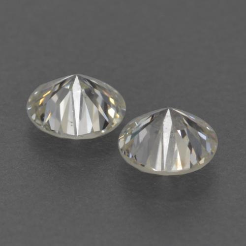 Gemas de Diamante Blanco cálido natural de 0.20 ct, Corte Redondo, VVS-VS