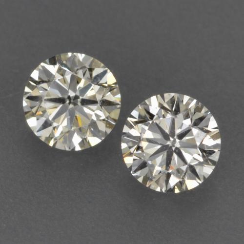 Gemas de Diamante Blanco cálido natural de 0.24 ct, Corte Redondo, VVS-VS
