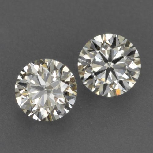 Gemas de Diamante Blanco cálido natural de 0.24 ct, Corte Redondo, VVS-VS