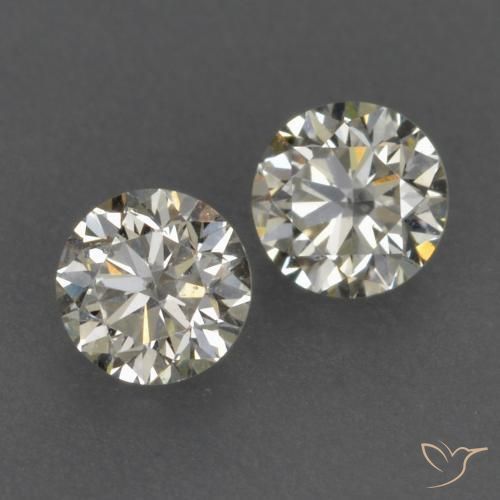 Gemas de Diamante K natural de 0.22 ct, Redondo, VVS-VS
