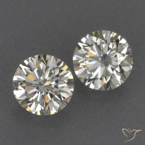 Gemas de Diamante K natural de 0.15 ct, Redondo, VVS-VS