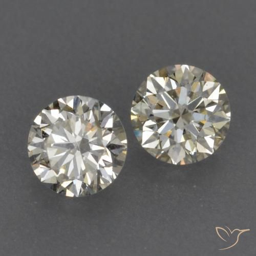Gemas de Diamante K natural de 0.22 ct, Redondo, VVS-VS
