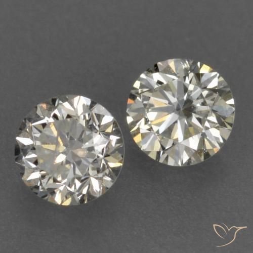 Gemas de Diamante K natural de 0.18 ct, Redondo, VVS-VS