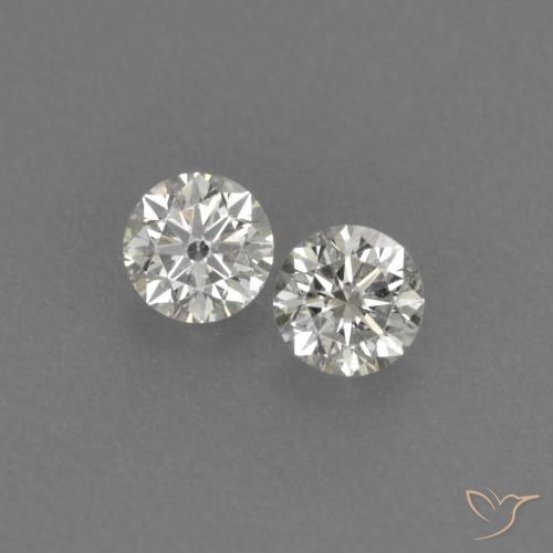 Gemas de Diamante H natural de 0.16 ct, Redondo, VVS-VS