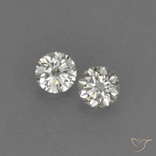Gemas de diamante i natural de 0,15 ct, corte redondo, VVS-VS