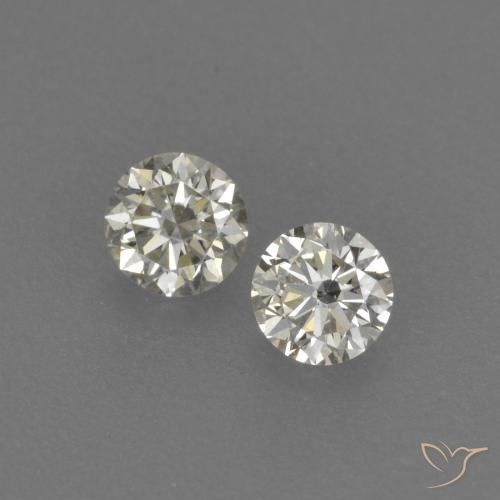 Gemas de Diamante L natural de 0.18 ct, Redondo, VVS-VS