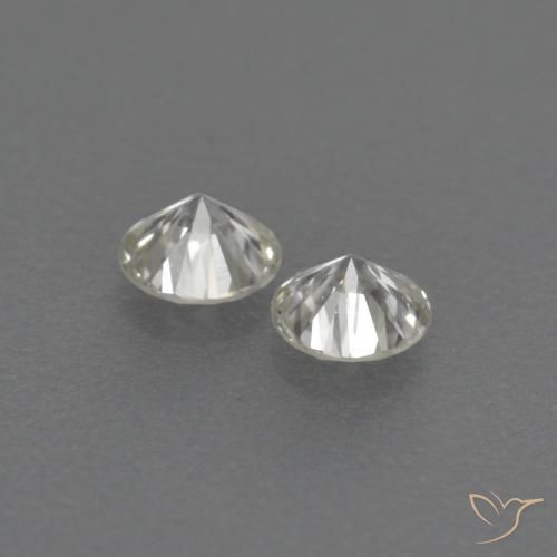 Gemas de Diamante L natural de 0.18 ct, Redondo, VVS-VS