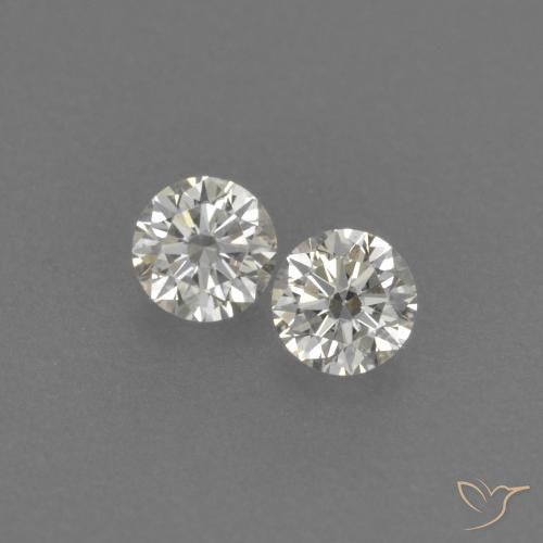 Gemas de Diamante H natural de 0.14 ct, Redondo, VVS-VS