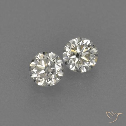 Gemas de Diamante J natural de 0.17 ct, Redondo, VVS-VS