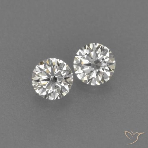 Gemas de Diamante H natural de 0.17 ct, Redondo, VVS-VS