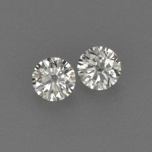 Gemas de Diamante Blanco cálido natural de 0.17 ct, Corte Redondo, VVS-VS