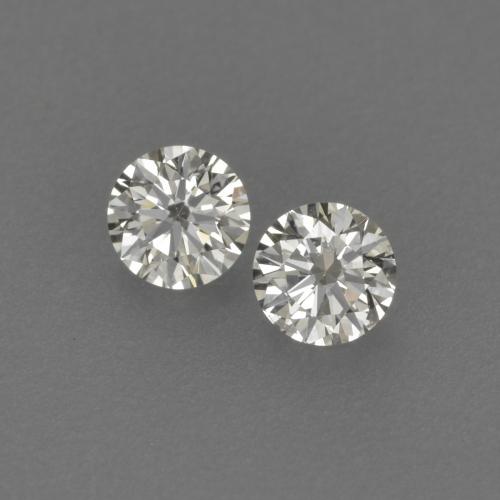 Gemas de Diamante Blanco cálido natural de 0.17 ct, Corte Redondo, VVS-VS