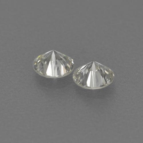 Gemas de Diamante Blanco cálido natural de 0.17 ct, Corte Redondo, VVS-VS