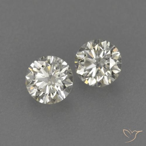 Gemas de Diamante J natural de 0.26 ct, Redondo, VVS-VS