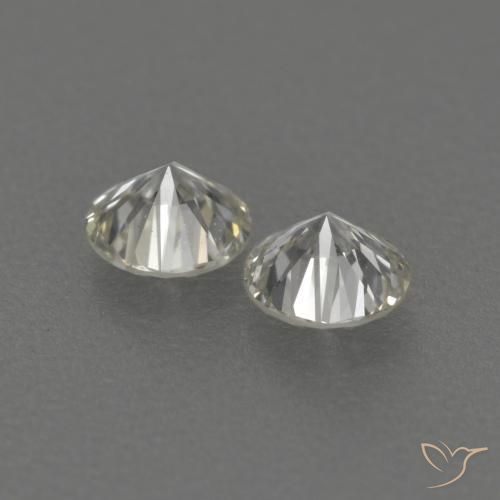 Gemas de Diamante J natural de 0.26 ct, Redondo, VVS-VS