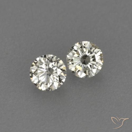 Gemas de Diamante L natural de 0.15 ct, Redondo, VVS-VS