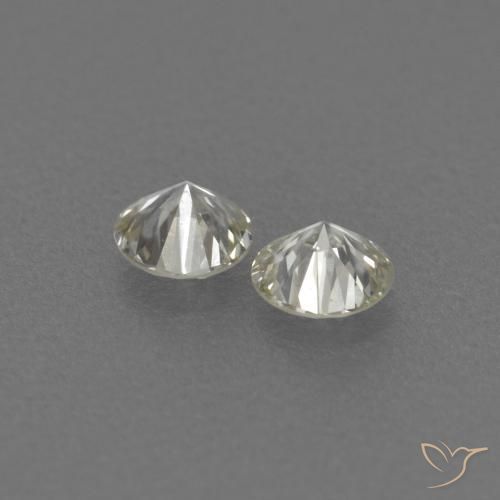 Gemas de Diamante L natural de 0.15 ct, Redondo, VVS-VS