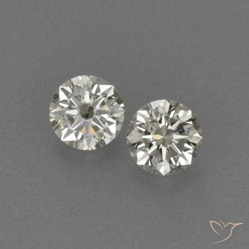 Gemas de Diamante J natural de 0.20 ct, Redondo, VVS-VS
