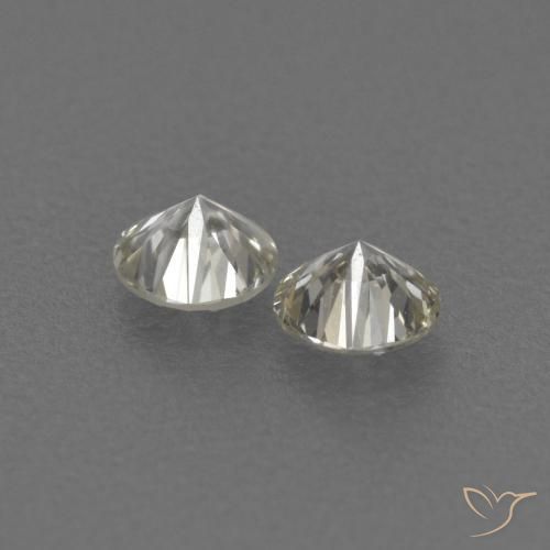 Gemas de Diamante J natural de 0.20 ct, Redondo, VVS-VS