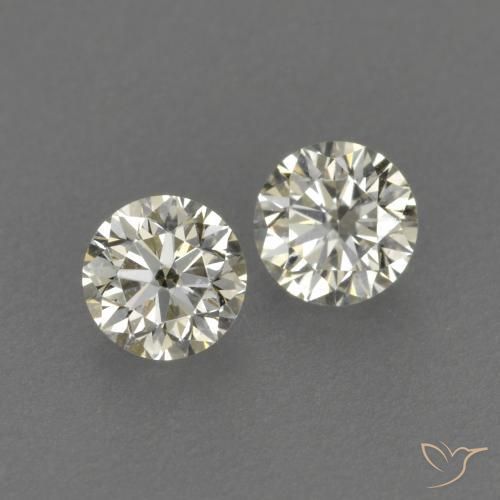 Gemas de Diamante L natural de 0.27 ct, Redondo, VVS-VS