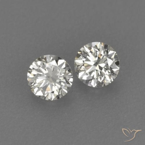 Gemas de Diamante J natural de 0.23 ct, Redondo, VVS-VS