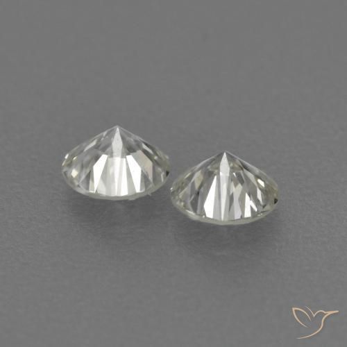 Gemas de Diamante J natural de 0.23 ct, Redondo, VVS-VS