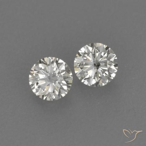 Gemas de Diamante H natural de 0.21 ct, Redondo, VVS-VS