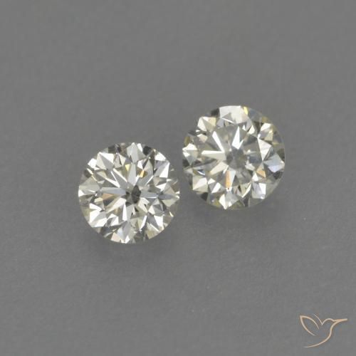 Gemas de Diamante K natural de 0.17 ct, Redondo, VVS-VS