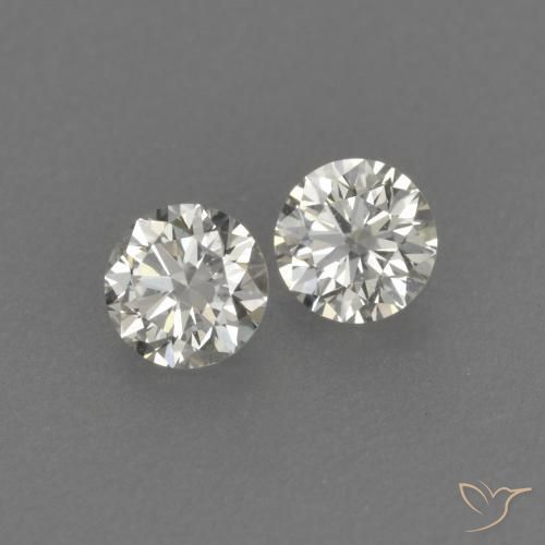 Gemas de Diamante J natural de 0.20 ct, Redondo, VVS-VS