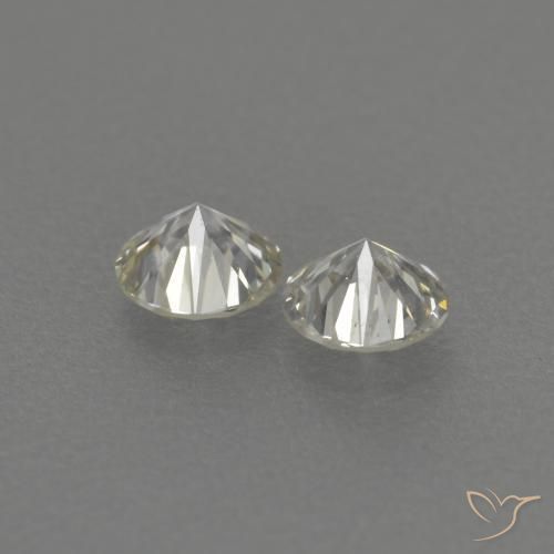Gemas de Diamante J natural de 0.20 ct, Redondo, VVS-VS