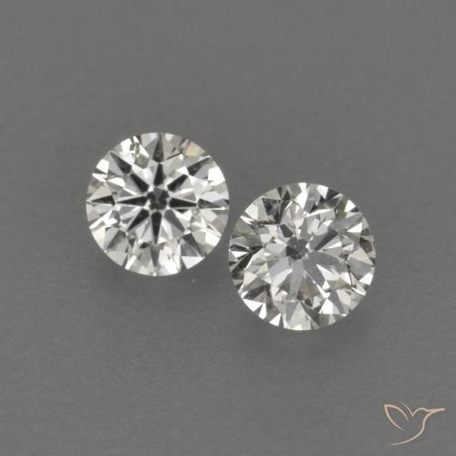 Gemas de Diamante H natural de 0.23 ct, Redondo, VVS-VS
