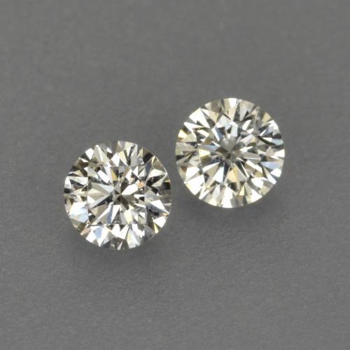 Gemas de Diamante J natural de 0.13 ct, Corte Redondo, VVS-VS
