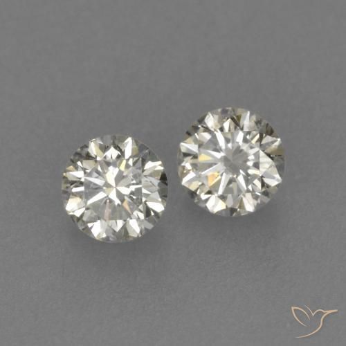 Gemas de Diamante L natural de 0.15 ct, Redondo, VVS-VS