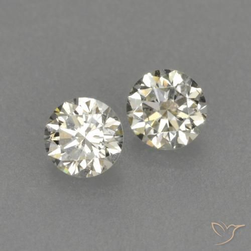 Gemas de Diamante L natural de 0.17 ct, Redondo, VVS-VS