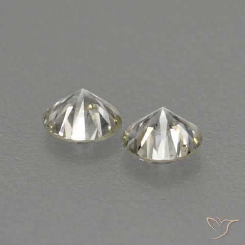 Gemas de Diamante L natural de 0.17 ct, Redondo, VVS-VS