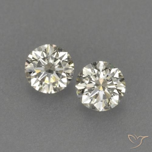 Gemas de Diamante L natural de 0.18 ct, Redondo, VVS-VS